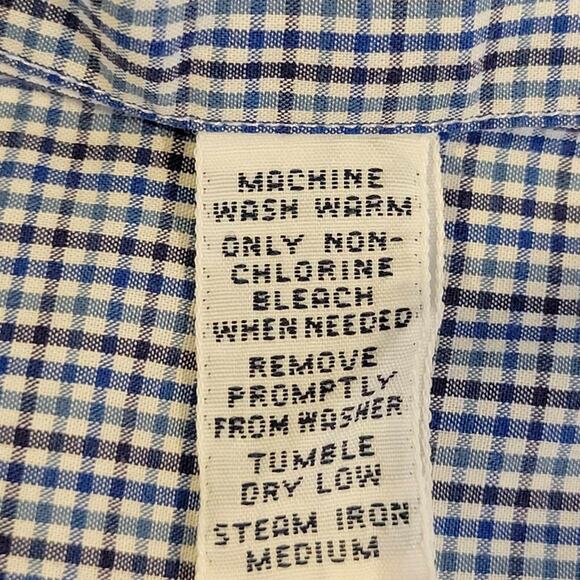 Polo Ralph Lauren Shirt Oxford Button Down Mens Size Large Blue White LS Blake - Picture 9 of 10